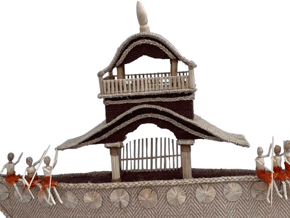 The Bihar Store Handmade Jute Boat with sailors Handmade Jute Boat with sailors - Image 4