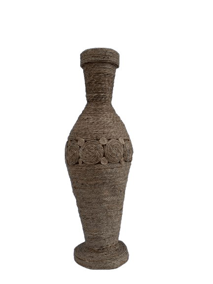 The Bihar Store Handmade Jute Long Neck Flower Pot Handmade Jute Long Neck Flower Pot