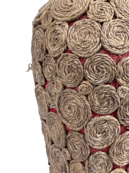 The Bihar Store Handmade Jute Long Neck Flower Pot Handmade Jute Long Neck Flower Pot - Image 3