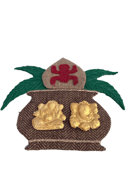 The Bihar Store Handmade Jute Wall hanging Shubh Labh Handmade Jute Wall hanging Shubh Labh