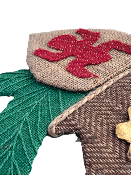 The Bihar Store Handmade Jute Wall hanging Shubh Labh Handmade Jute Wall hanging Shubh Labh - Image 3