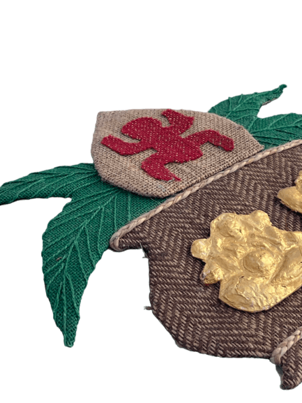 The Bihar Store Handmade Jute Wall hanging Shubh Labh Handmade Jute Wall hanging Shubh Labh - Image 4